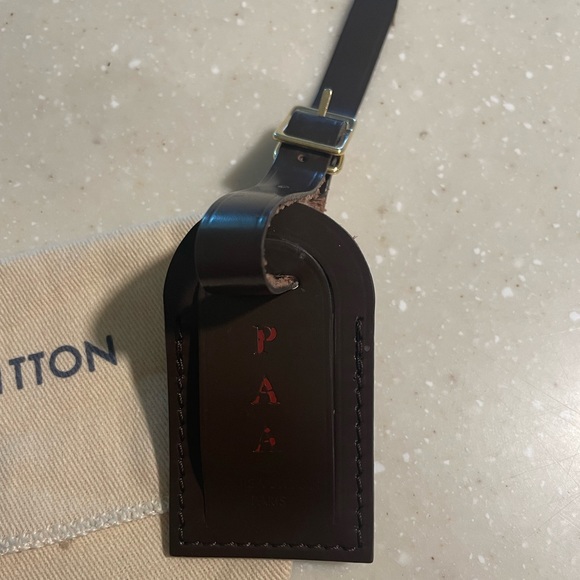 Louis Vuitton Accessories Louis Vuitton Hot Stamped Luggage Tag
